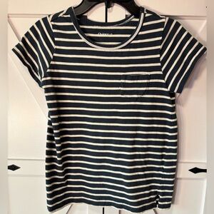 Quince Blue and White Striped Tee
